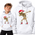 BLUZA Z KAPTUREM  ŚWIĄTECZNA skull dabbing christmas
